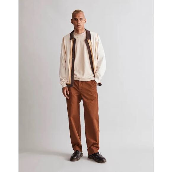 Madewell Men's Button Up Long Sleeve Sweater Polo size M (SOLD OUT) - Picture 1 of 7